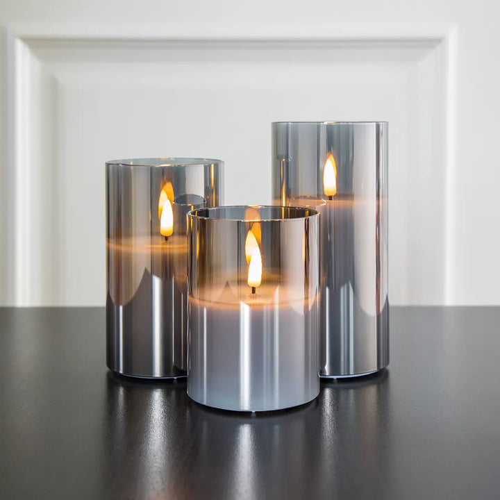 LED Flameless Candles – Glass Design with Realistic Flicker