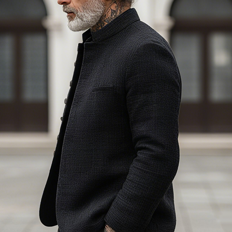Rutland Textured Stand Collar Jacket