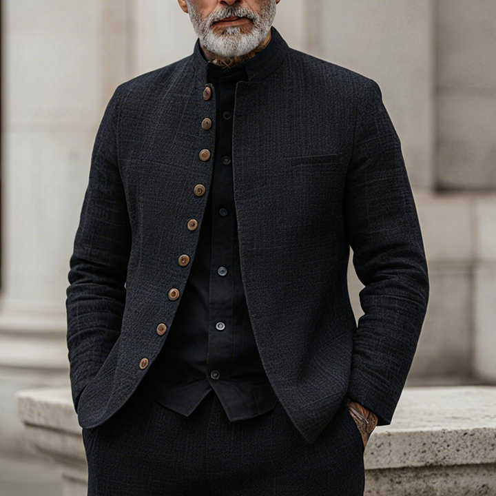 Rutland Textured Stand Collar Jacket