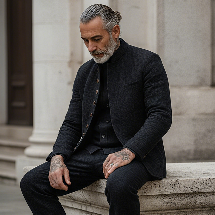 Rutland Textured Stand Collar Jacket