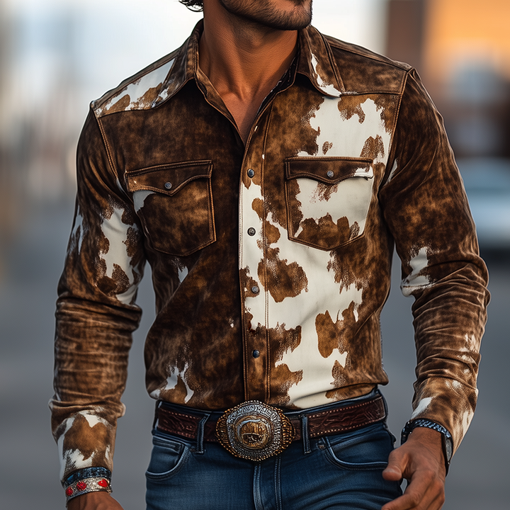 Laredo Western Cow Print Shirt