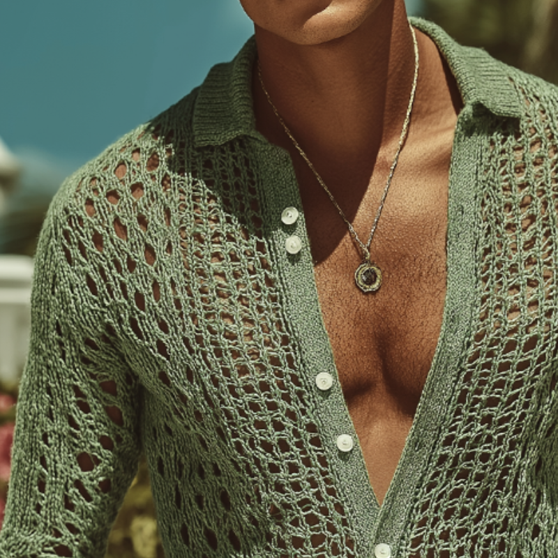 Calder Hollow Knit Long Sleeve Shirt
