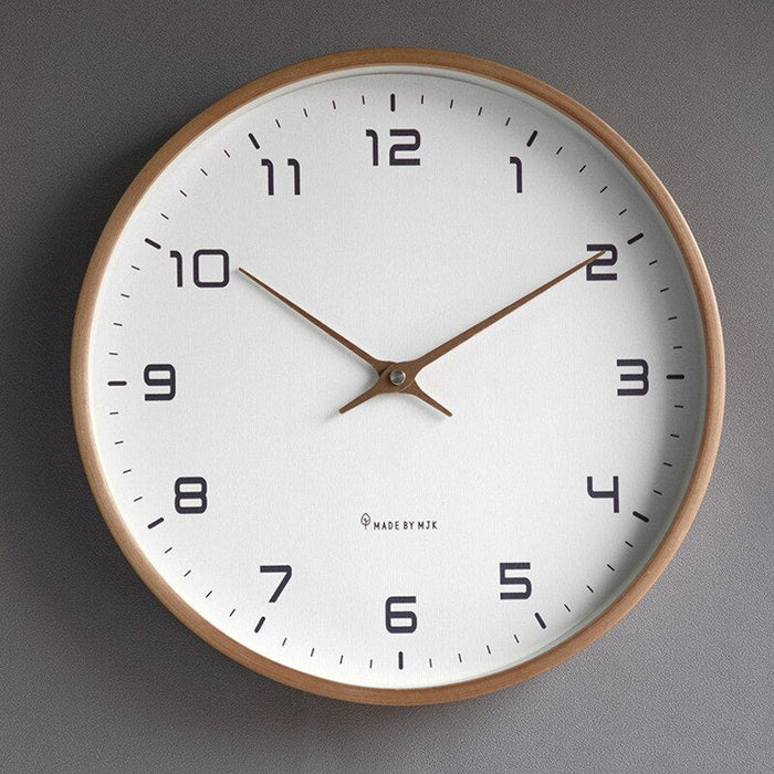Minimalist Wooden Wall Clock – Silent Quartz Movement
