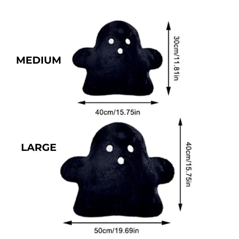 Ghost Plush Throw Pillow – Soft Halloween Cushion for Cozy Seasonal Decor