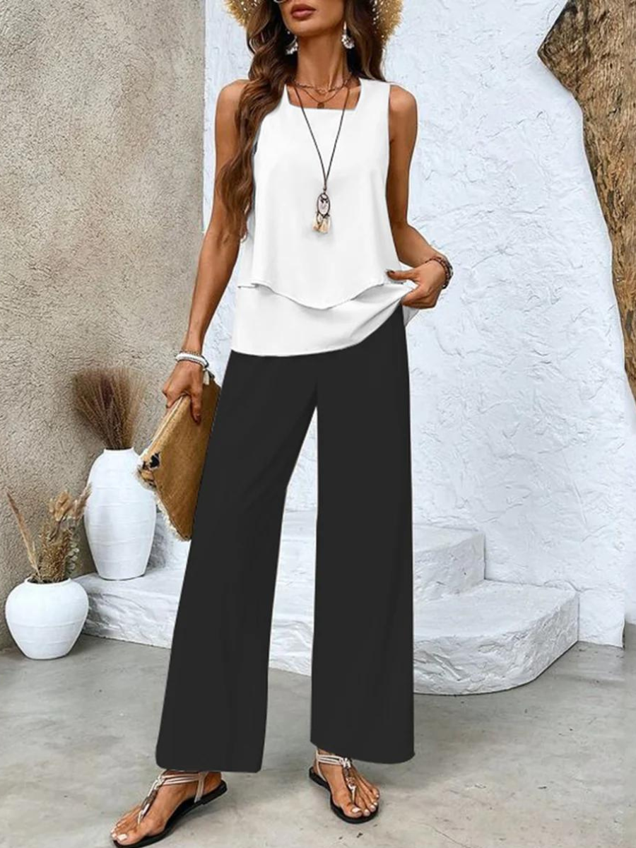 Portofino Two-Piece Wide-Leg Set