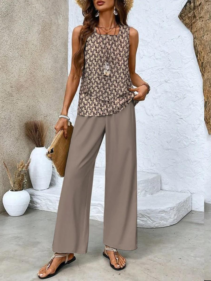 Portofino Two-Piece Wide-Leg Set