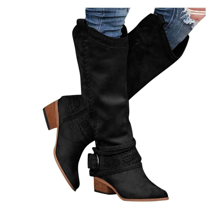 Rebel Chic Western-Inspired Knee-High Boots