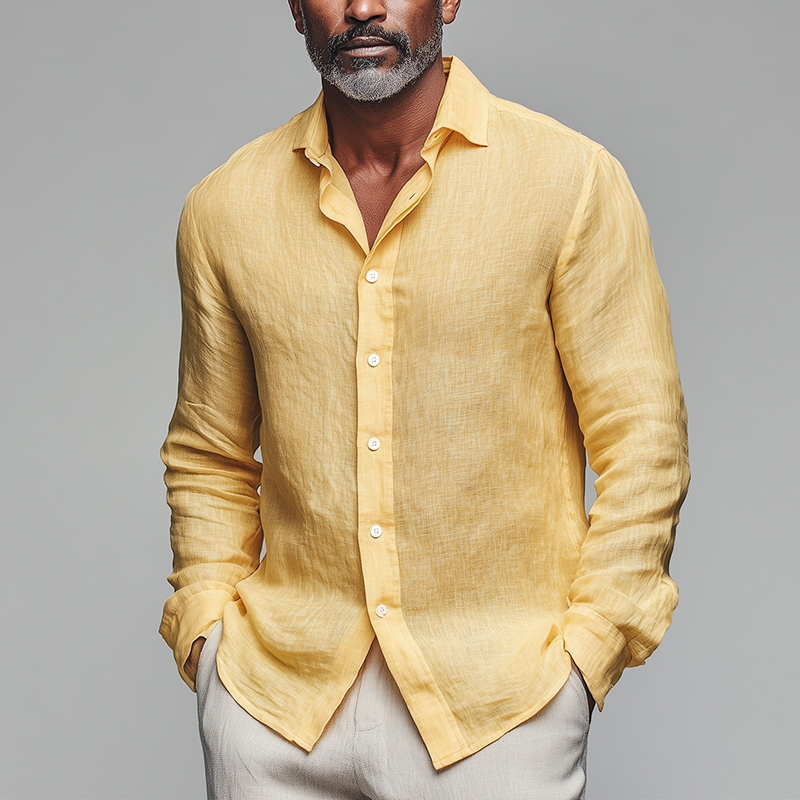 Whitfield Slub Linen Long Sleeve Shirt