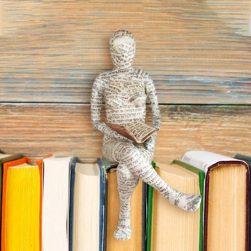 Reading Woman Sculpture Bookshelf Decor