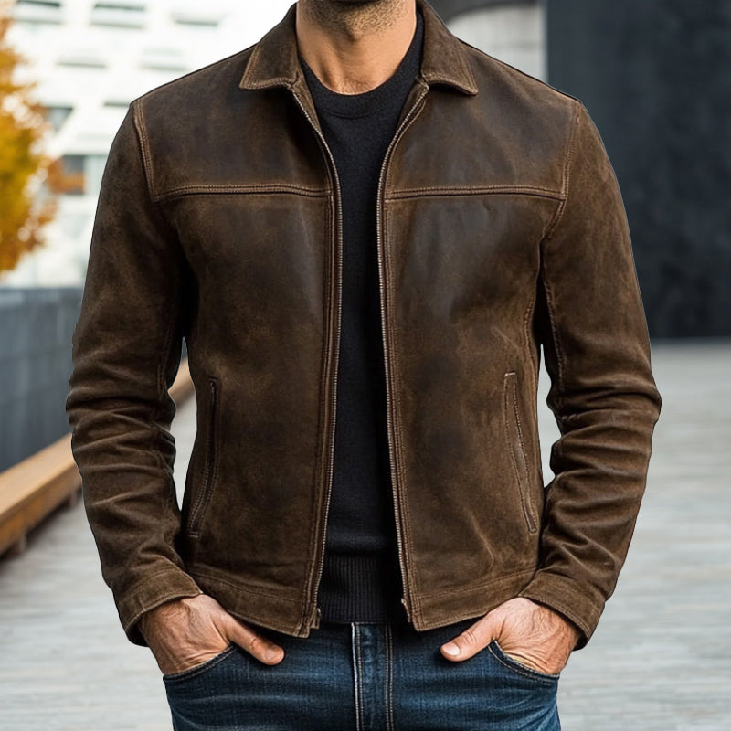 Renwick Leather Zip Jacket