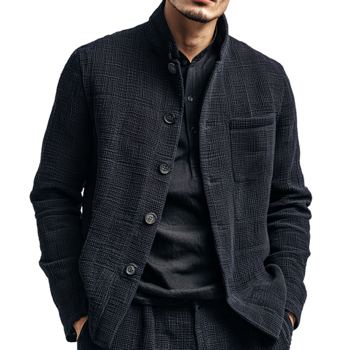 Lennox Textured Stand Collar Jacket