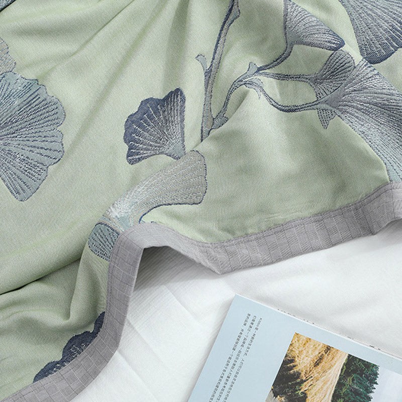 Liora Gauze Ginkgo Reversible Cotton Quilt