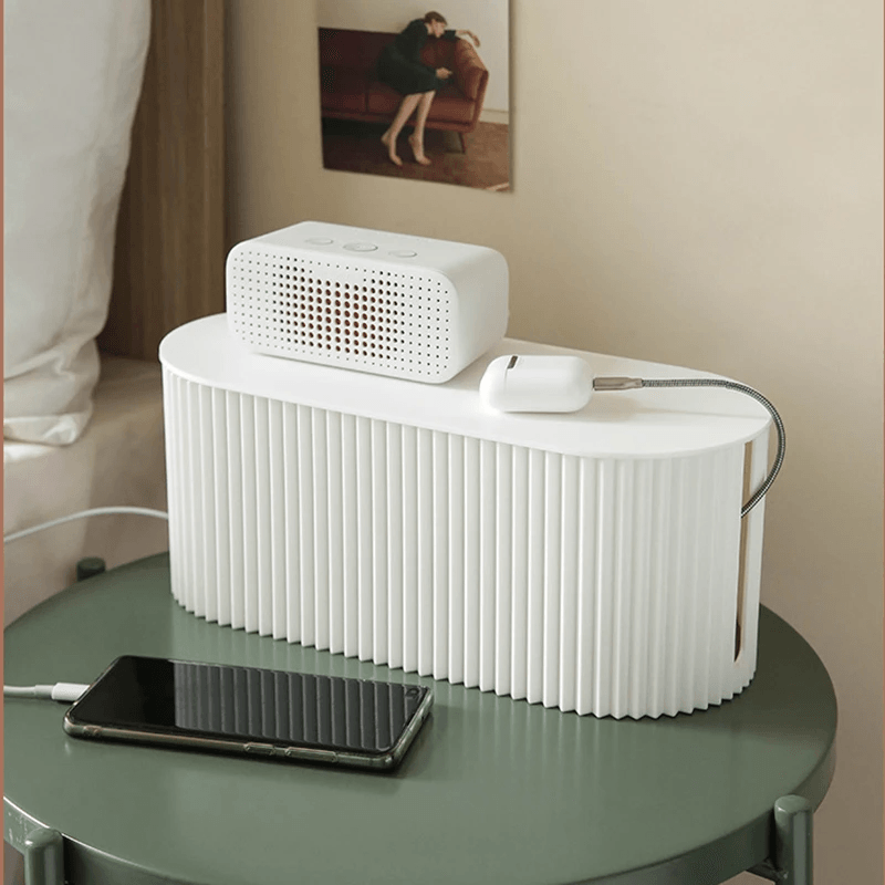 Cable Organizer Box with Lid – Desk Cord Management Solution