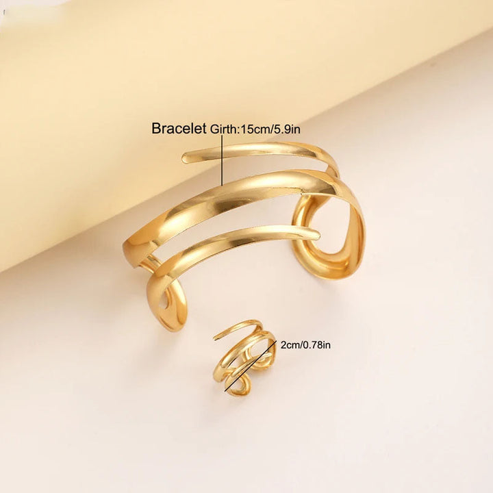 Sculpted Line Jewellery Set