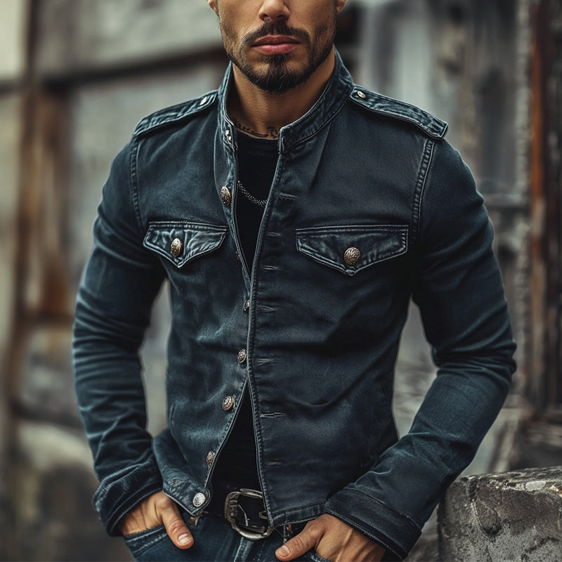 Camden Stand Collar Denim Jacket