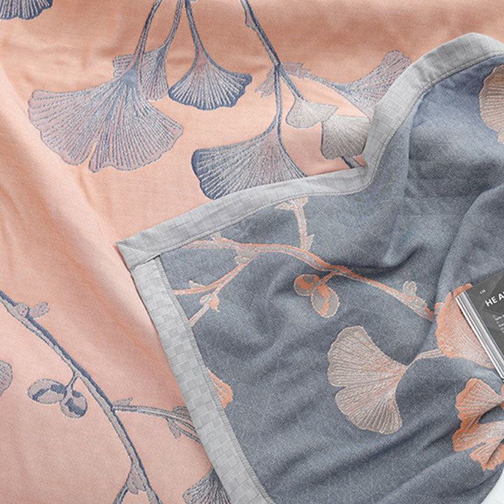 Liora Gauze Ginkgo Reversible Cotton Quilt