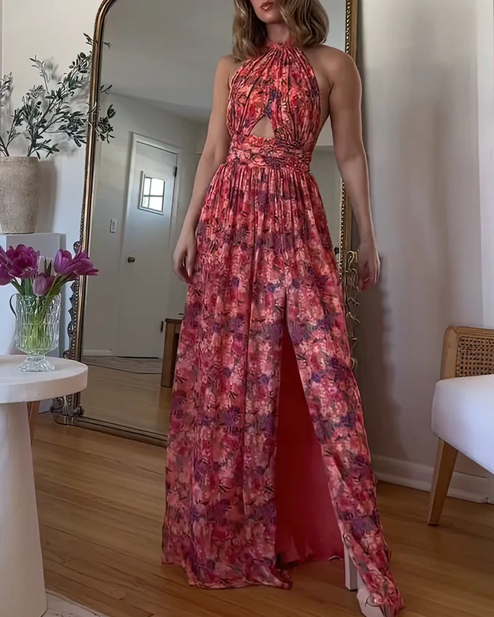 Maribel Halter Maxi Dress