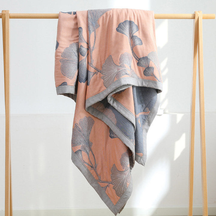 Liora Gauze Ginkgo Reversible Cotton Quilt