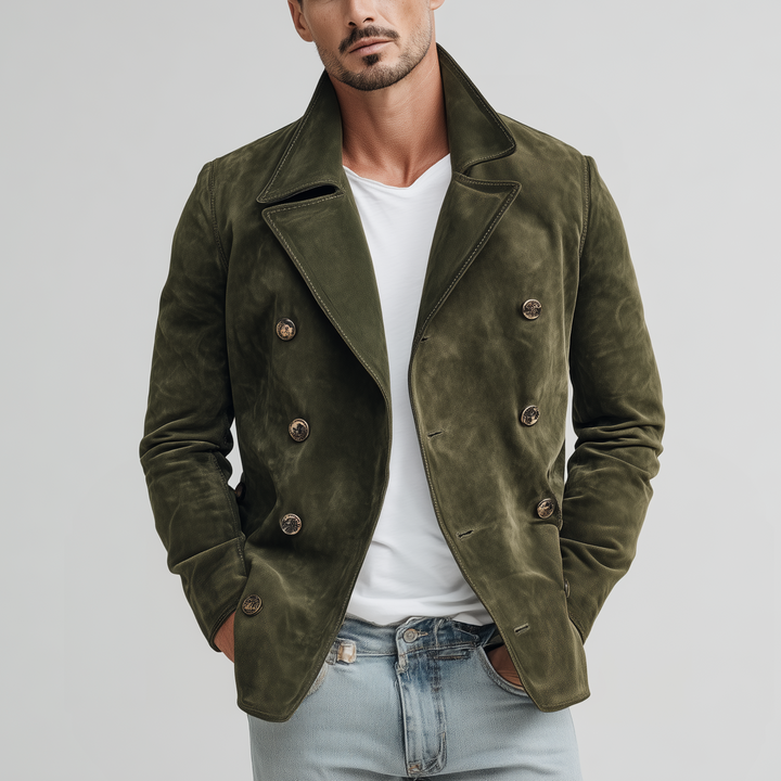Suede Double Breasted Jacket
