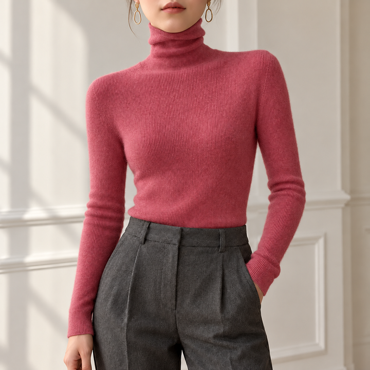 Camille Ribbed Roll-Neck Jumper
