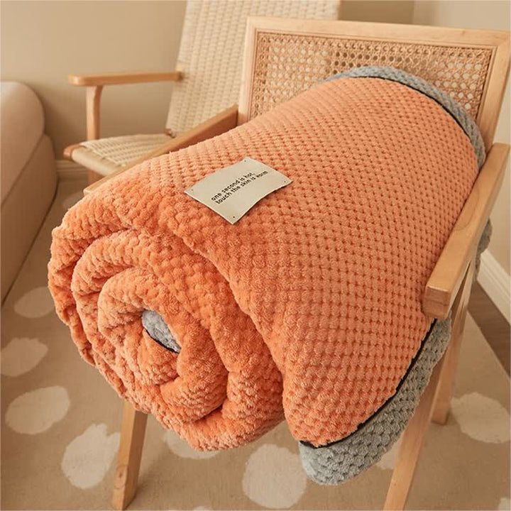 Microfiber Coral Fleece Throw Blanket with Zipper