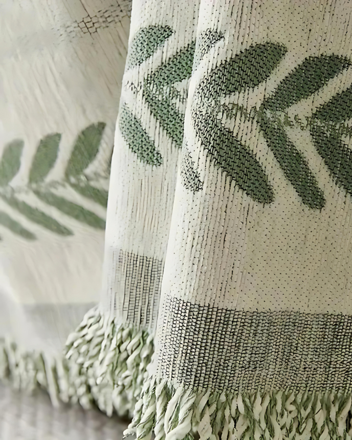 Boho Leaf Pattern Sofa Throw Cover