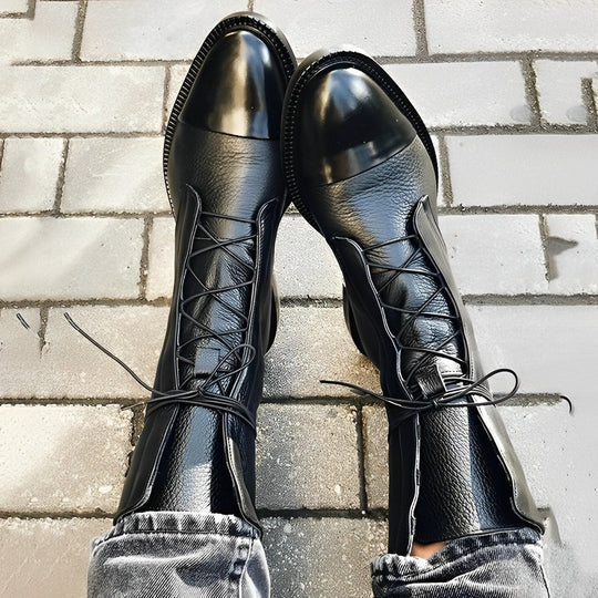 Everley Lace-Up Leather Boots