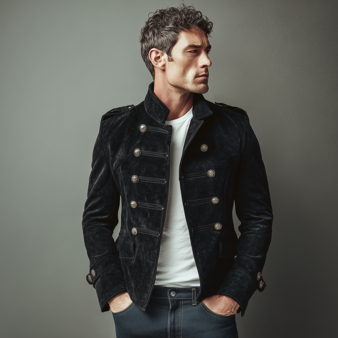 Warwick Suede Double Breasted Jacket