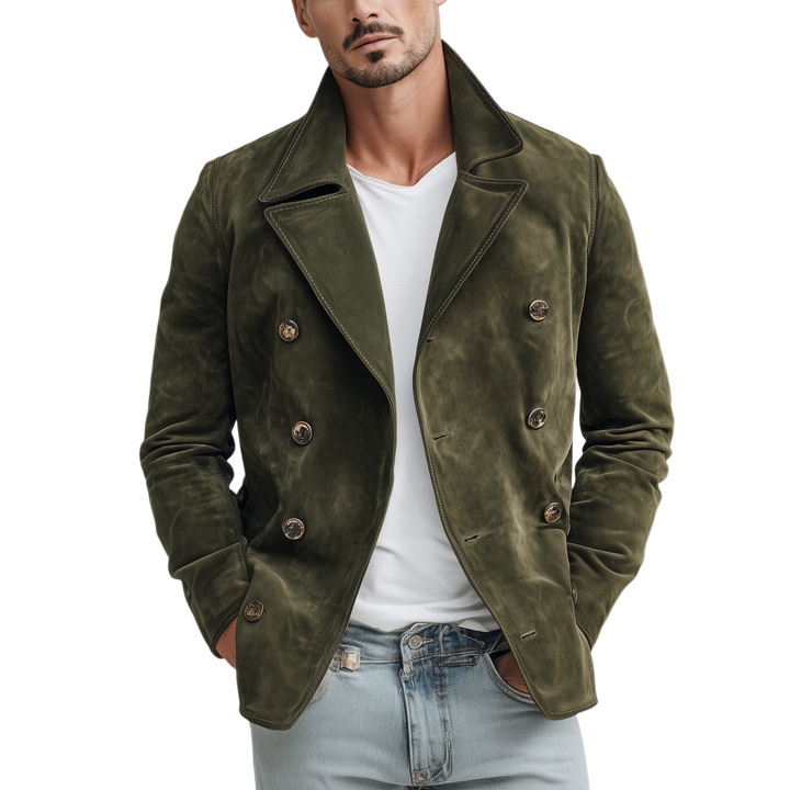 Suede Double Breasted Jacket