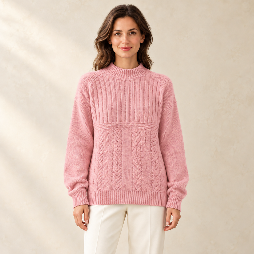 Isabelle Textured Cable-Knit Sweater