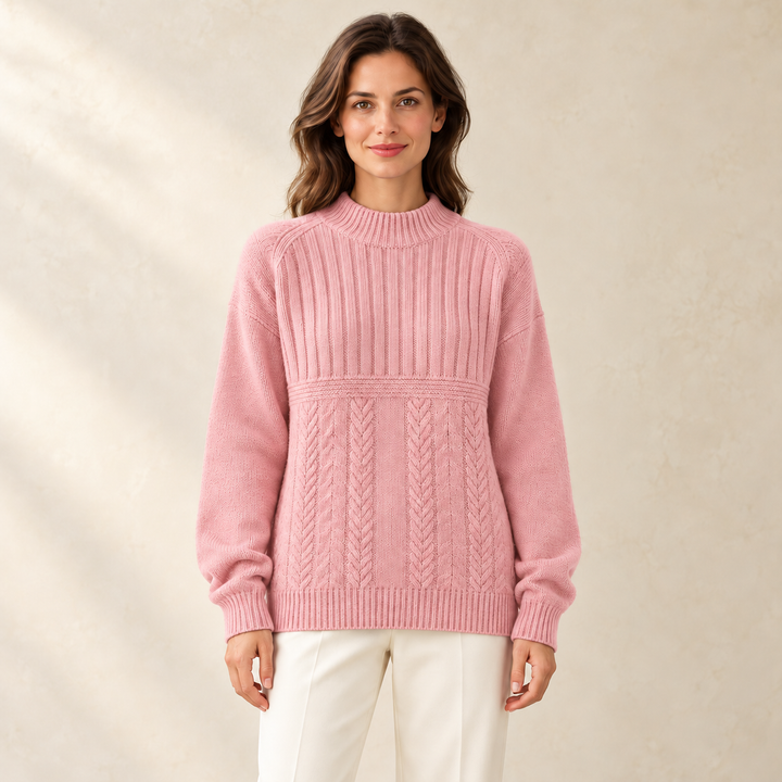 Isabelle Textured Cable-Knit Sweater