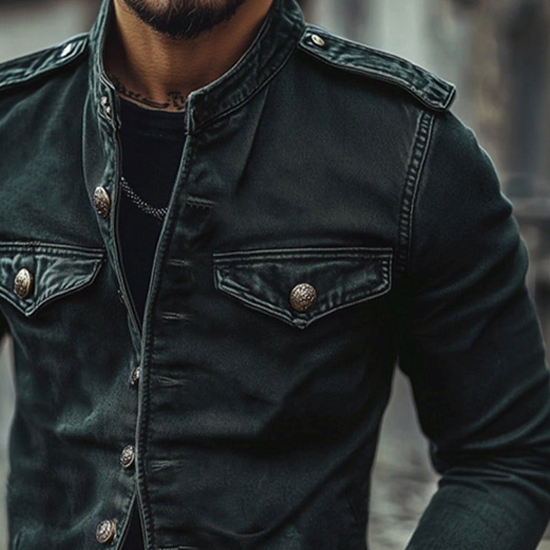 Camden Stand Collar Denim Jacket