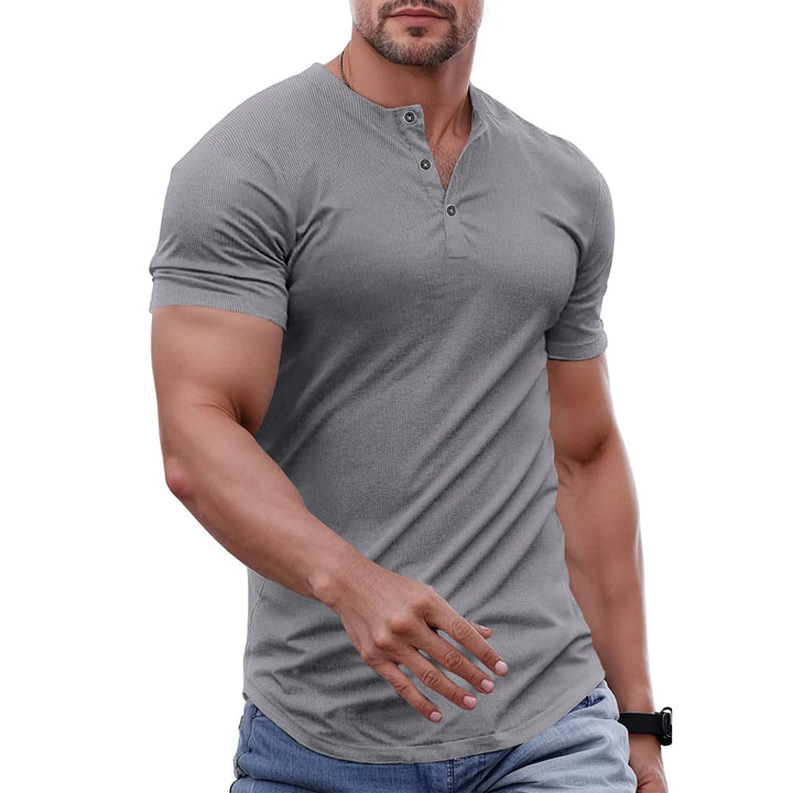 Milan Ribbed Henley T-Shirt