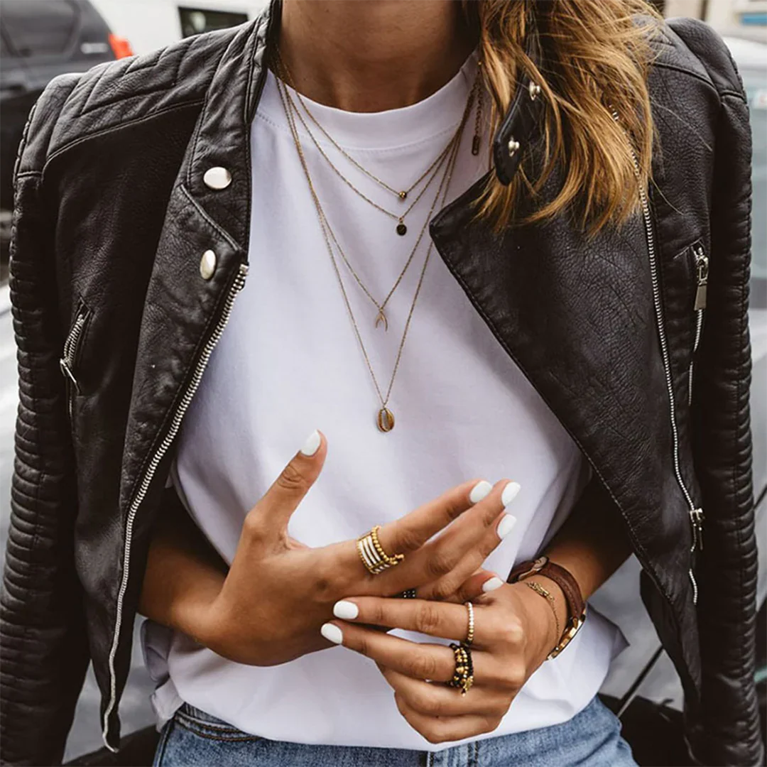Selina Leather Moto Jacket