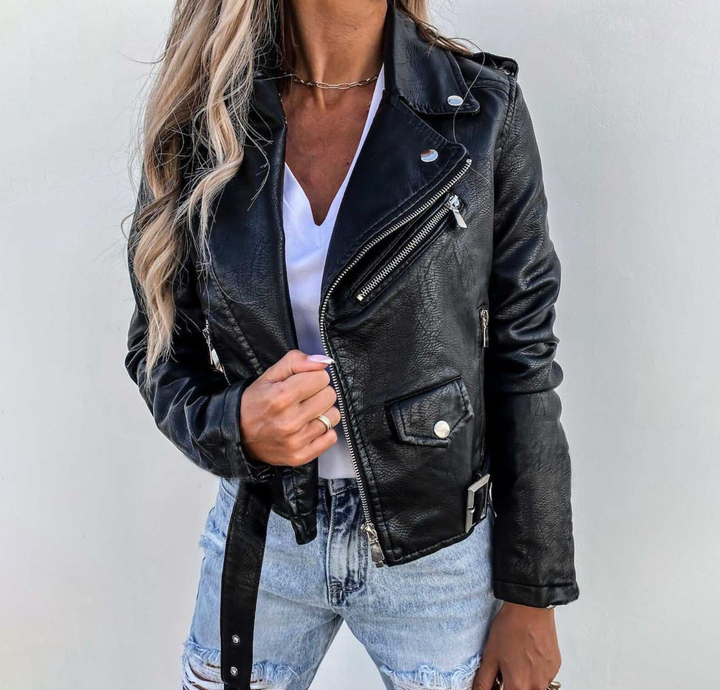 Adira Faux-Leather Moto Jacket