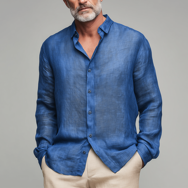 Whitfield Slub Linen Long Sleeve Shirt