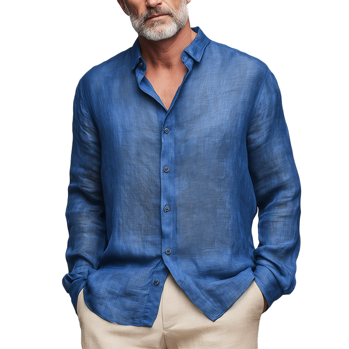 Whitfield Slub Linen Long Sleeve Shirt