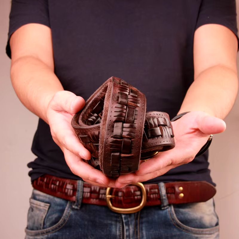 Lisbon Woven Leather Belt