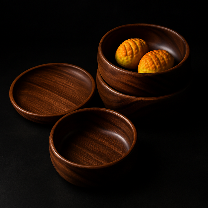Artisan Walnut Serving Bowls