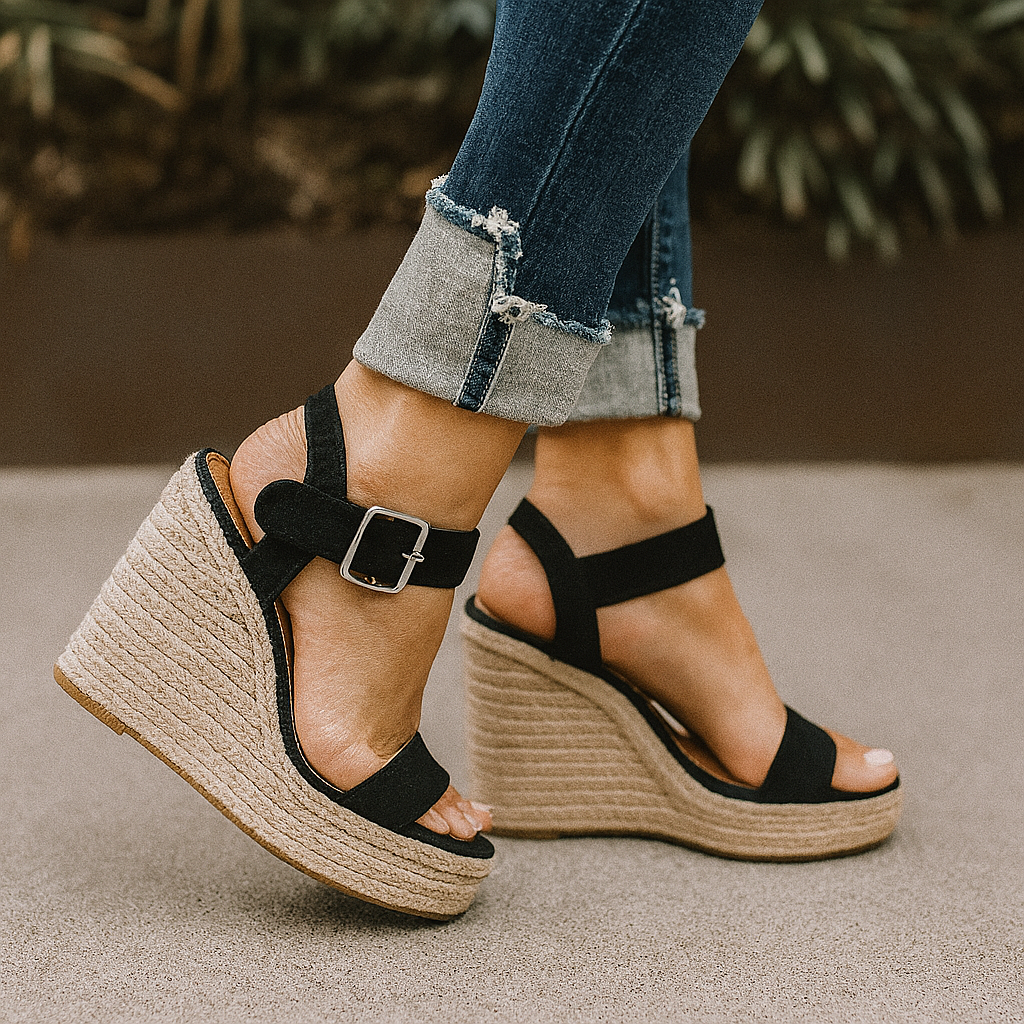 Marbella Open Toe Wedge Sandals