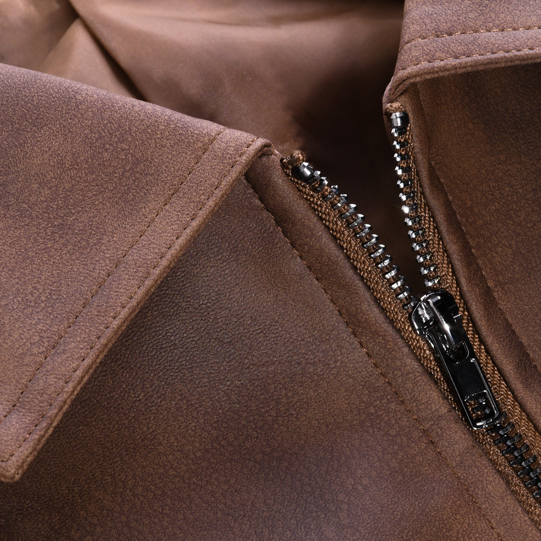 Renwick Leather Zip Jacket