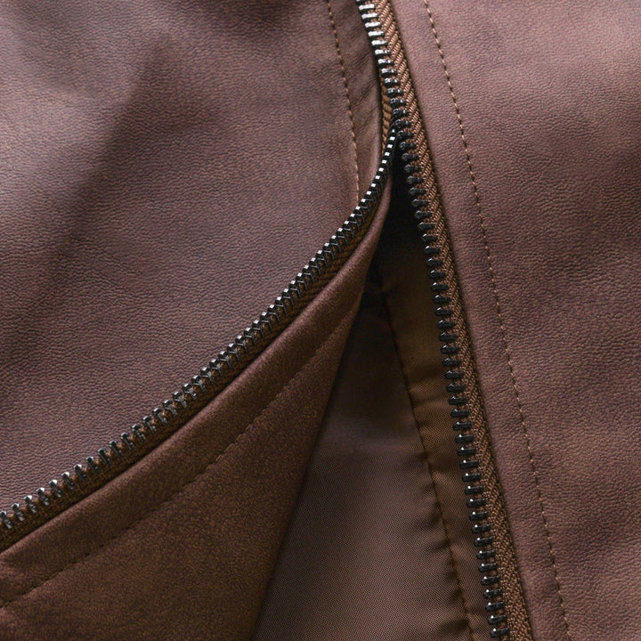 Renwick Leather Zip Jacket