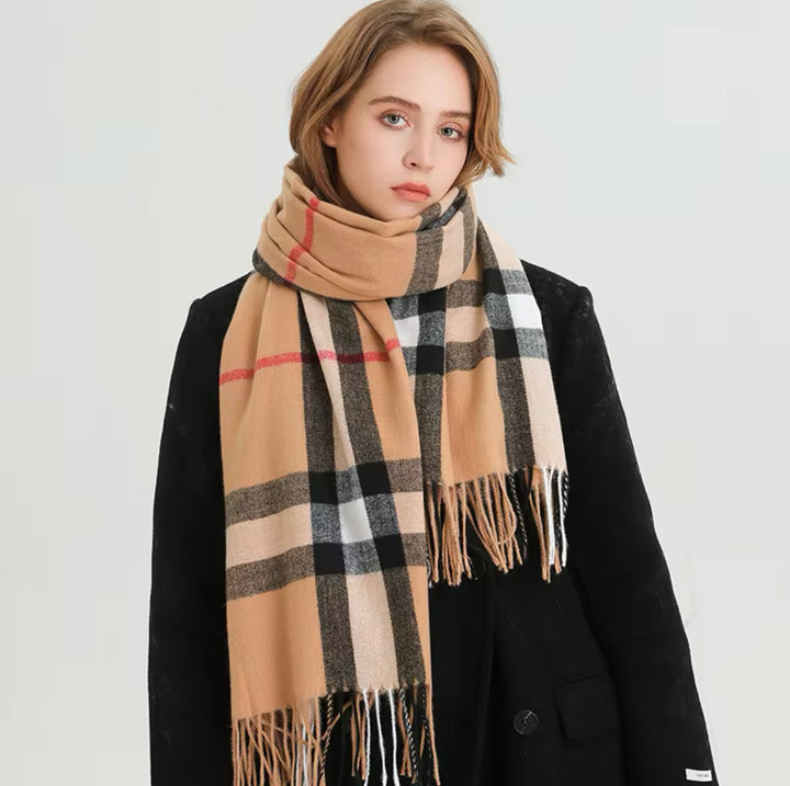 Harbor Check Woven Scarf