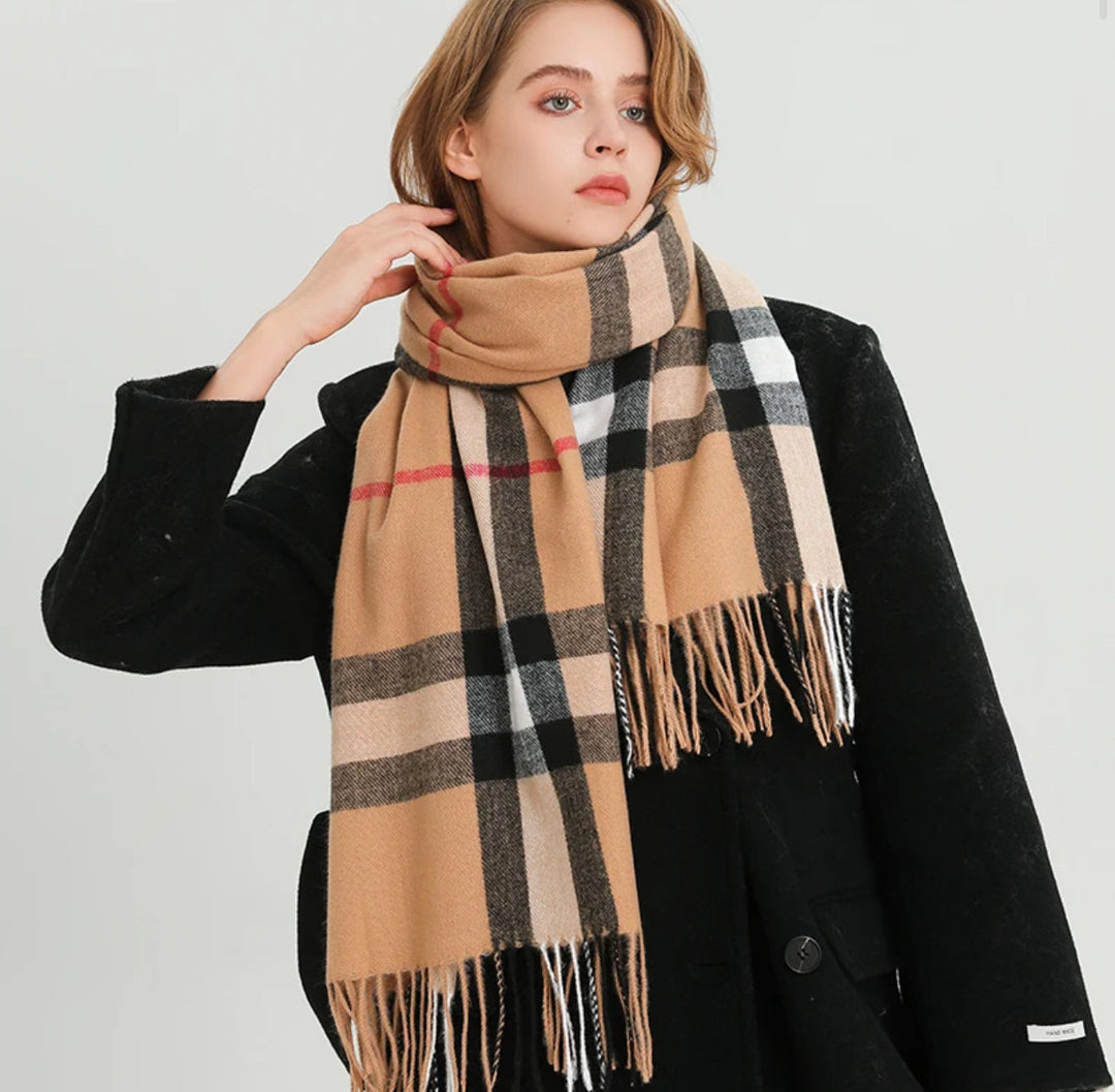 Harbor Check Woven Scarf