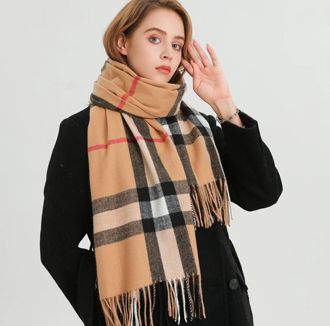 Harbor Check Woven Scarf
