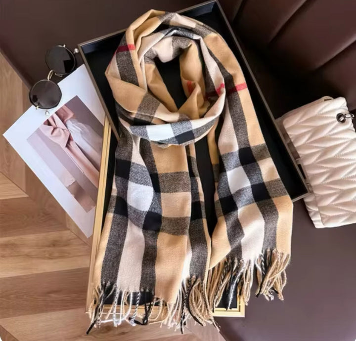 Harbor Check Woven Scarf