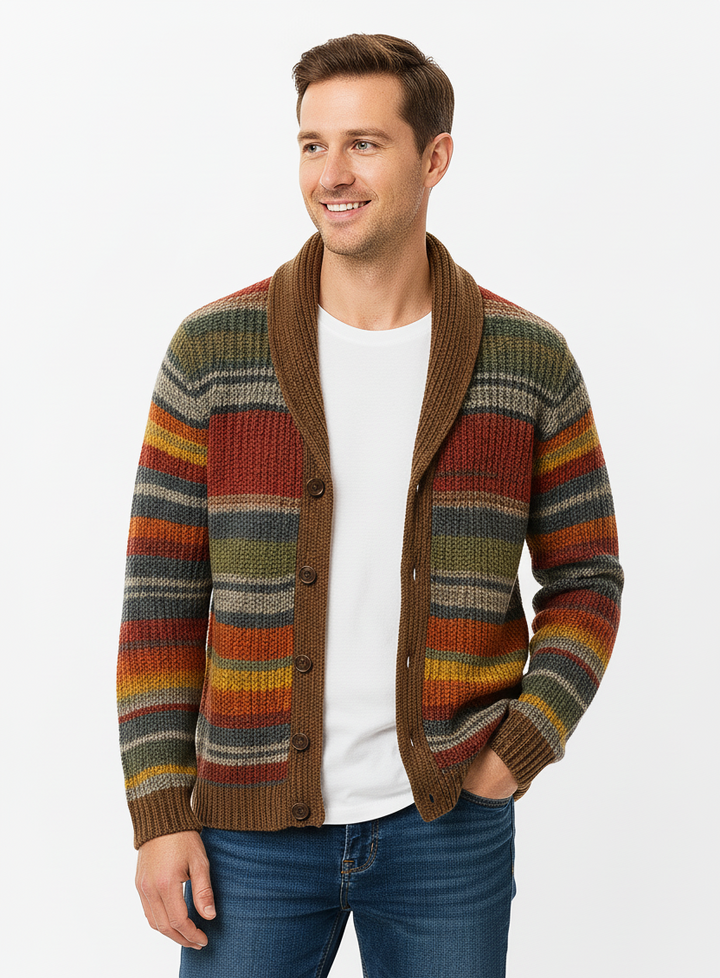 Marlow Striped Knit Cardigan