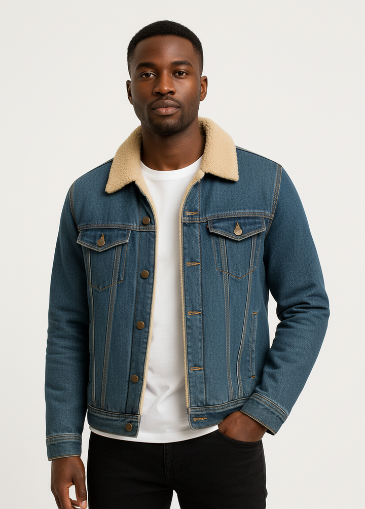 Elias Denim Shearling Jacket