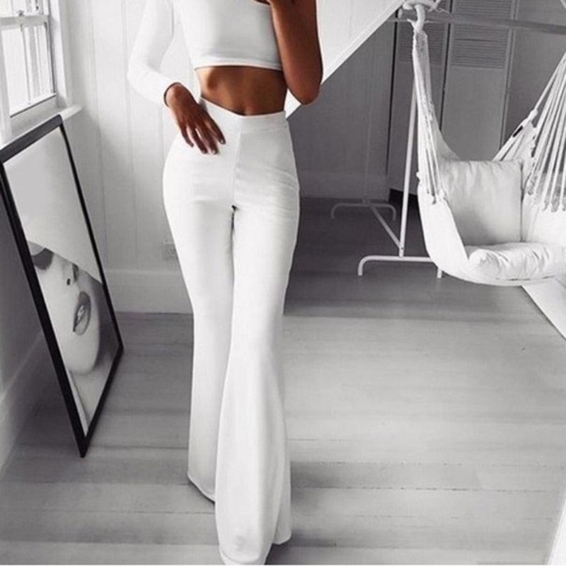 Women’s High Waist Flare Trousers