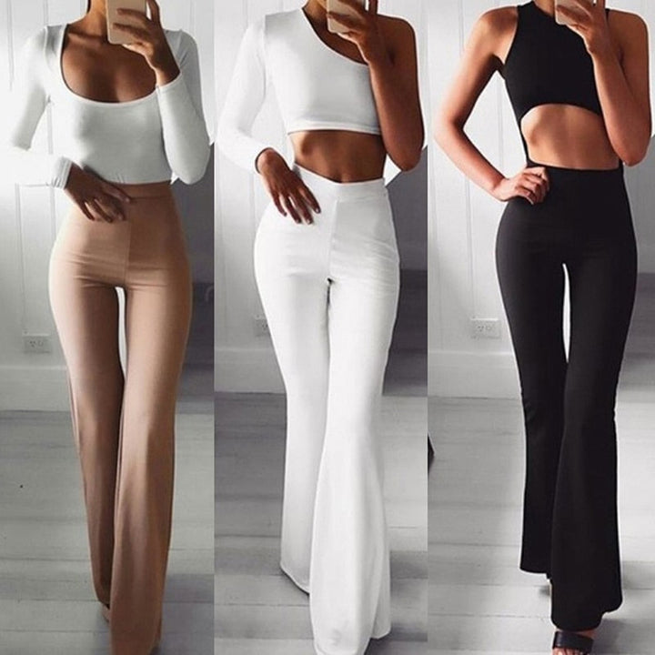Women’s High Waist Flare Trousers